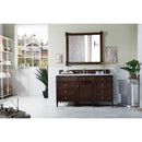 James Martin Brittany 60" Burnished Mahogany Single Vanity with 3 cm Carrara Marble Top 650-V60S-BNM-3CAR