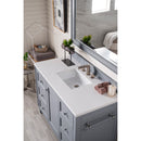 James Martin Copper Cove Encore 48" Single Vanity Silver Gray with 3 cm Classic White Quartz Top 301-V48-SL-3CLW