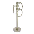 Allied Brass Vanity Top 3 Towel Ring Guest Towel Holder with Dotted Accents 983D-PNI