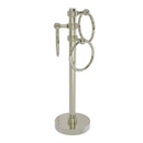 Allied Brass Vanity Top 3 Towel Ring Guest Towel Holder with Groovy Accents 983G-PNI