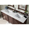 James Martin Brittany 72" Burnished Mahogany Double Vanity with 3 cm Arctic Fall Solid Surface Top 650-V72-BNM-3AF