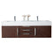 James Martin Mercer Island 59" Double Vanity Coffee Oak with Glossy White Composite Top 389-V59D-CFO-A-GW
