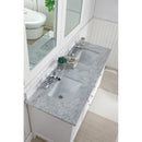 James Martin Palisades 60" Double Vanity Bright White with 3 cm Carrara Marble Top 527-V60D-BW-3CAR