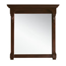 James Martin Brookfield 72" Burnished Mahogany Double Vanity with 3 cm Cala Blue Quartz Top 147-114-5761-3CBL