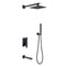 Alma Vanity Empolo 8" Wall Mount Rain Shower Set Matte Black Finish A214705MB