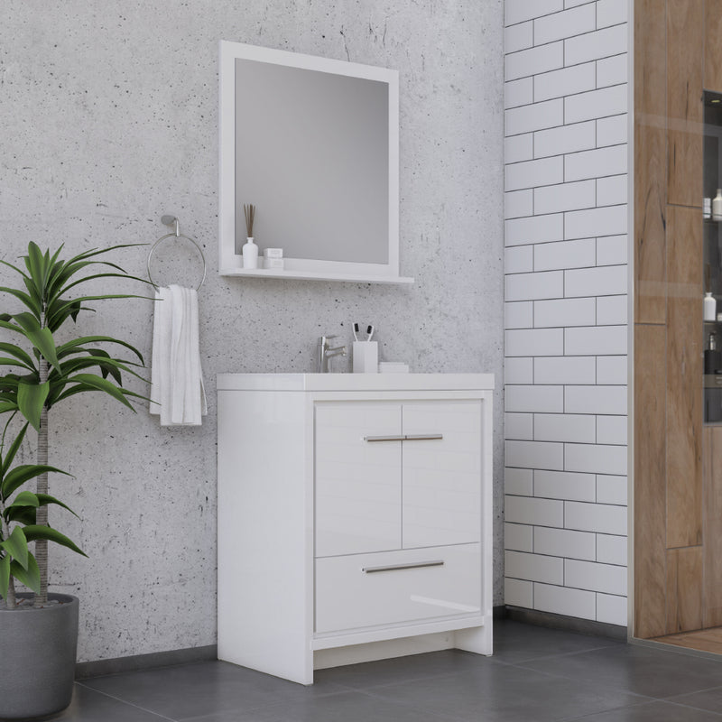 Alya Bath Sortino 30" Modern Bathroom Vanity White AB-MD630-W