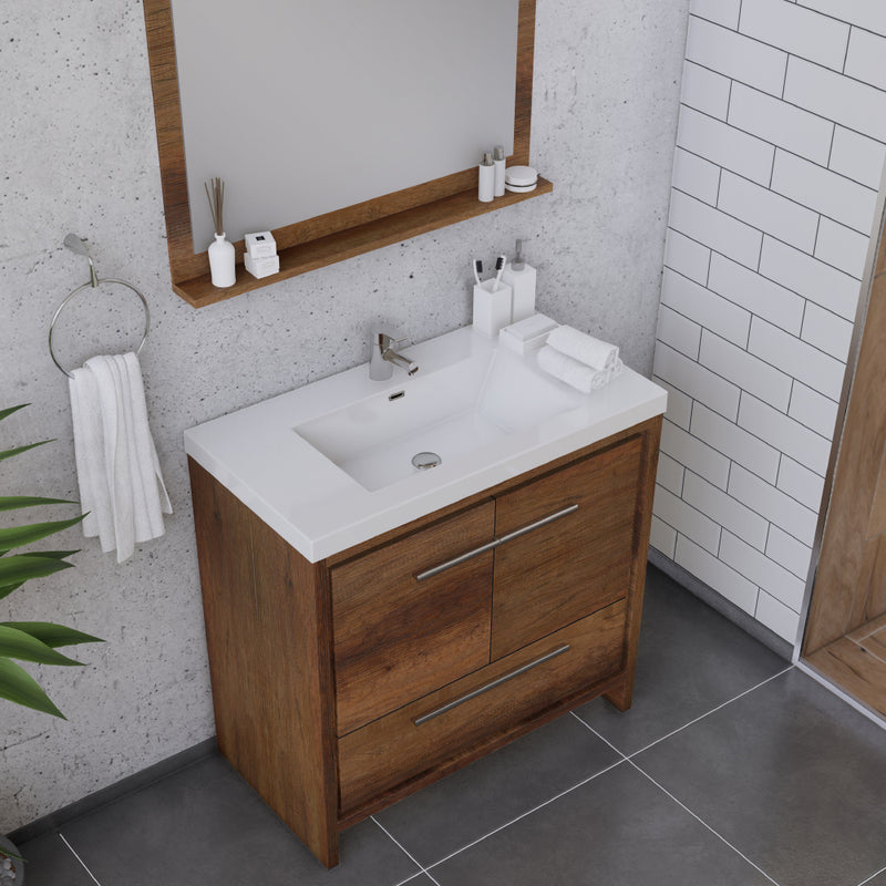 Alya Bath Sortino 36" Modern Bathroom Vanity Rosewood AB-MD636-RW