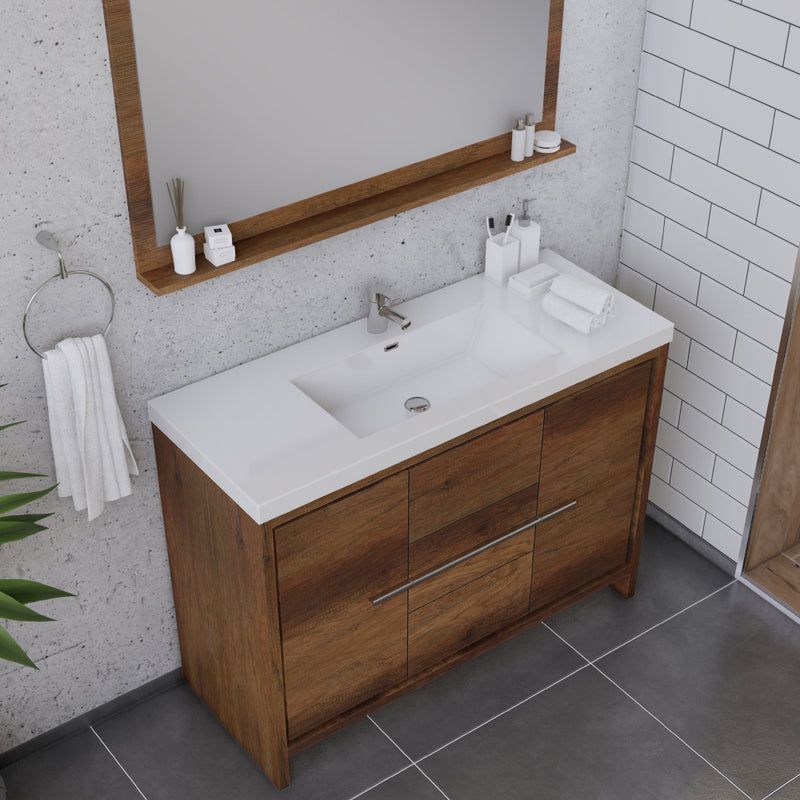 Alya Bath Sortino 48" Modern Bathroom Vanity Rosewood AB-MD648-RW