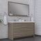 Alya Bath Sortino 60 Double" Modern Bathroom Vanity Gray AB-MD660D-G