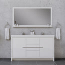 Alya Bath Sortino 60 Double" Modern Bathroom Vanity White AB-MD660D-W