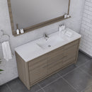 Alya Bath Sortino 60 Single" Modern Bathroom Vanity Gray AB-MD660S-G