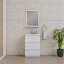 Alya Bath Paterno 24" Modern Freestanding Bathroom Vanity White AB-MOA24-W