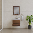 Alya Bath Paterno 24" Modern Wall Mounted Bathroom Vanity Rosewood AB-MOF24-RW