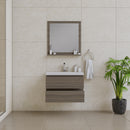 Alya Bath Paterno 30" Modern Wall Mounted Bathroom Vanity Gray AB-MOF30-G