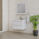 Alya Bath Paterno 30" Modern Wall Mounted Bathroom Vanity White AB-MOF30-W