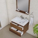 Alya Bath Paterno 30" Modern Wall Mounted Bathroom Vanity Rosewood AB-MOF30-RW