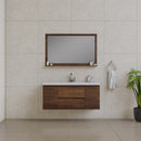 Alya Bath Paterno 48" Modern Wall Mounted Bathroom Vanity Rosewood AB-MOF48-RW