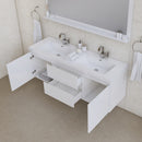 Alya Bath Paterno 60" Double Modern Wall Mounted Bathroom Vanity White AB-MOF60D-W