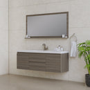 Alya Bath Paterno 60" Single Modern Wall Mounted Bathroom Vanity Gray AB-MOF60S-G