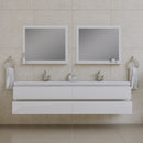 Alya Bath Paterno 84" Modern Wall Mounted Bathroom Vanity White AB-MOF84D-W