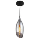 Dainolite 1 Light Incandescent Pendant Blk Finish W/Smoke Glass ABB-61P-SM