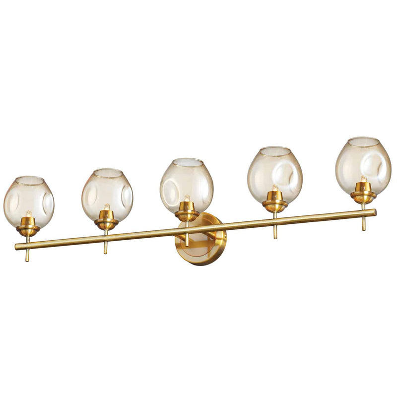 Dainolite 5 Light Halogen Vanity Vb W/ Champagne Glass ABI-365W-VB