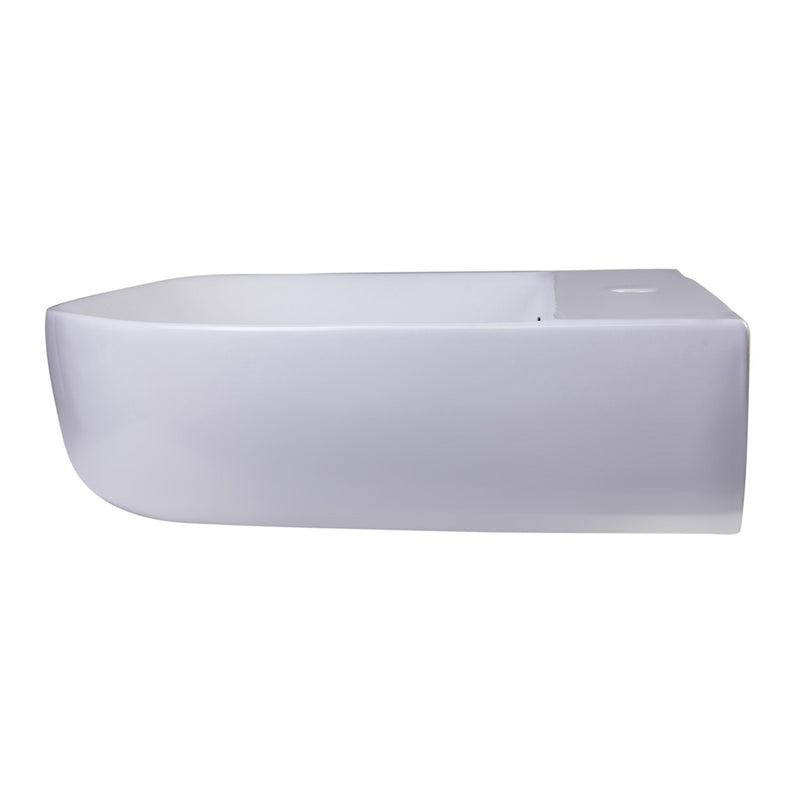ALFI 28" White D-Bowl Porcelain Wall Mounted Bath Sink AB112