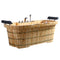 ALFI 65" 2 Person Free Standing Cedar Wooden Bathtub with Fixtures and Headrests AB1130