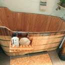 ALFI 59" Free Standing Wooden Bathtub with Chrome Tub Filler AB1148