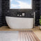 ALFI 68" White Oval Acrylic Free Standing Soaking Bathtub AB8826