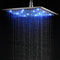 ALFI Brushed Nickel 12" Square Multi Color LED Rain Shower Head LED12S-BN