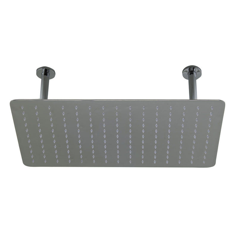 ALFI 20" Rectangular Brushed Solid Stainless Steel Ultra Thin Rain Shower Head RAIN2012-BSS