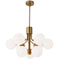 Dainolite 9 Light Chandelier Agb Finish with Opal Glass AMA-249C-AGB