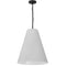 Dainolite 1 Light Medium Anaya Pendant Matte Black with White Shade ANA-M-MB-790