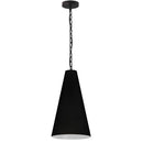 Dainolite 1 Light Small Anaya Pendant Matte Black with Black Shade ANA-S-MB-797