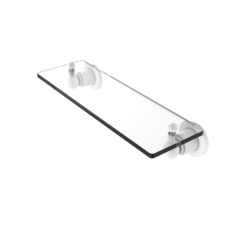 Allied Brass Astor Place 16 inch Glass Vanity Shelf with Beveled Edges AP-1-16-WHM