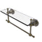 Allied Brass Astor Place 16 Inch Glass Vanity Shelf with Integrated Towel Bar AP-1TB-16-ABR