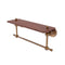 Allied Brass Astor Place Collection 16 Inch Solid IPE Ironwood Shelf with Integrated Towel Bar AP-1TB-16-IRW-BBR