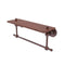 Allied Brass Astor Place Collection 16 Inch Solid IPE Ironwood Shelf with Integrated Towel Bar AP-1TB-16-IRW-CA