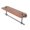 Allied Brass Astor Place Collection 16 Inch Solid IPE Ironwood Shelf with Integrated Towel Bar AP-1TB-16-IRW-GYM