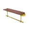 Allied Brass Astor Place Collection 16 Inch Solid IPE Ironwood Shelf with Integrated Towel Bar AP-1TB-16-IRW-PB