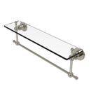 Allied Brass Astor Place 22 Inch Glass Vanity Shelf with Integrated Towel Bar AP-1TB-22-PNI