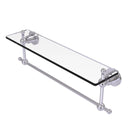 Allied Brass Astor Place 22 Inch Glass Vanity Shelf with Integrated Towel Bar AP-1TB-22-SCH