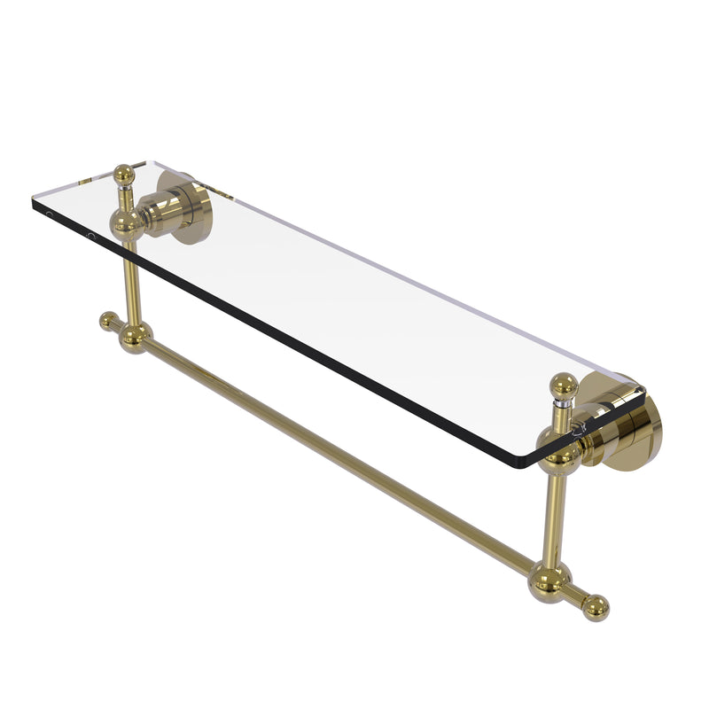 Allied Brass Astor Place 22 Inch Glass Vanity Shelf with Integrated Towel Bar AP-1TB-22-UNL