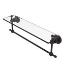 Allied Brass Astor Place 22 Inch Glass Vanity Shelf with Integrated Towel Bar AP-1TB-22-VB