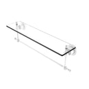 Allied Brass Astor Place 22 Inch Glass Vanity Shelf with Integrated Towel Bar AP-1TB-22-WHM