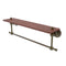 Allied Brass Astor Place Collection 22 Inch Solid IPE Ironwood Shelf with Integrated Towel Bar AP-1TB-22-IRW-ABR