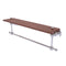 Allied Brass Astor Place Collection 22 Inch Solid IPE Ironwood Shelf with Integrated Towel Bar AP-1TB-22-IRW-PC