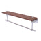 Allied Brass Astor Place Collection 22 Inch Solid IPE Ironwood Shelf with Integrated Towel Bar AP-1TB-22-IRW-SCH