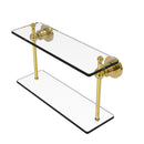 Allied Brass Astor Place Collection 16 Inch Two Tiered Glass Shelf AP-2-16-PB